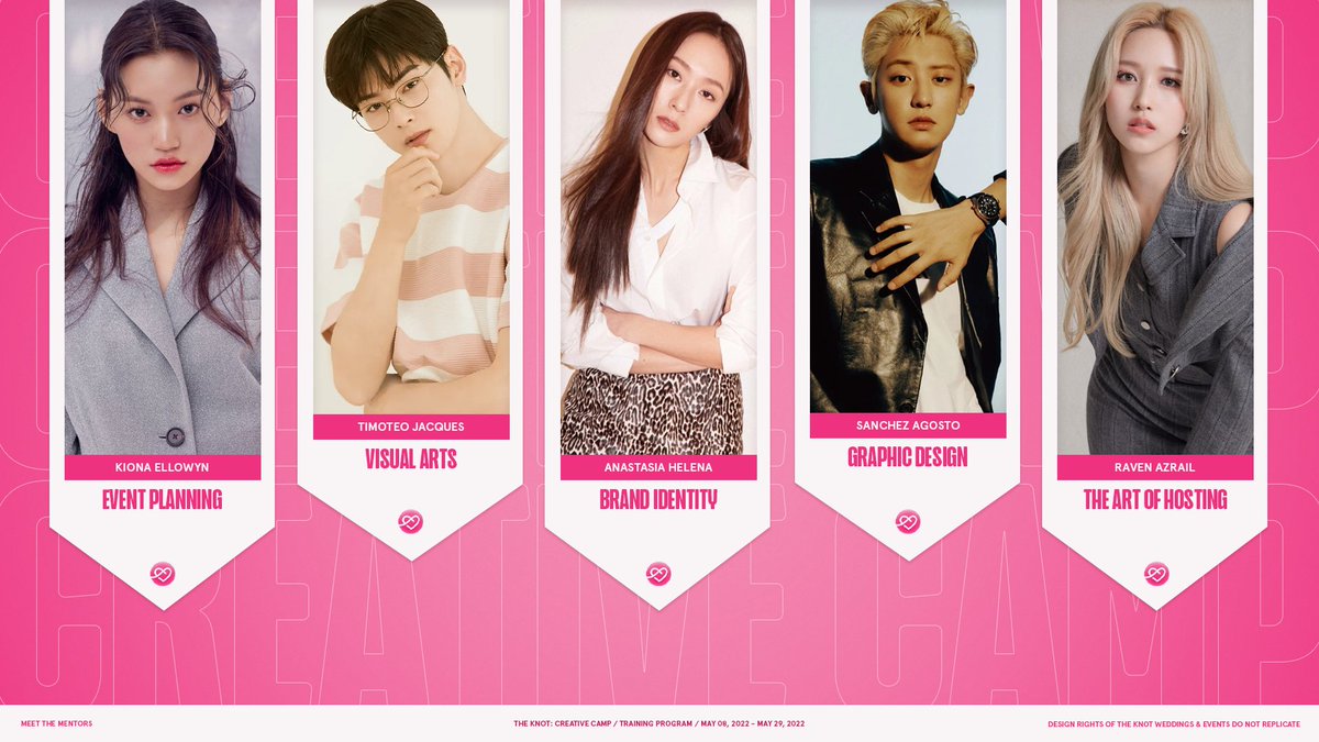 theknotevents's tweet image. ͏͏ ͏͏
͏͏                
          MEET THE MENTORS FOR
          THE KNOT : CREATIVE CAMP

          Training Period:
          May 08, 2022 - May 29, 2022

          #TheKnotCreatives
          #TKE_BootCamp2022
͏͏

͏͏ ͏͏
͏͏