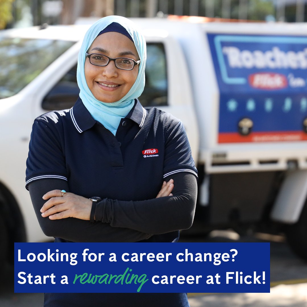 There's no better time to join the Flick Family! Become part of the leading pest control and hygiene company in Australia. 

Apply now: bit.ly/3EYgIsK

#flickanticimex  #recruitment #werehiring #jobsaustralia #jobsearchaustralia #careerchange #flickpestcontrol