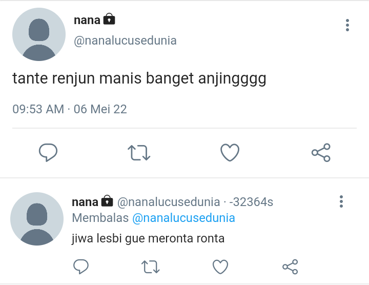 bnandhito's tweet photo. renmin twotweet nsfw au 
tante cantik 
fem!jm,rj cw lesbian 
sradeno | tw // sexual harassment, pedophile. https://t.co/dFE7D2iiA7