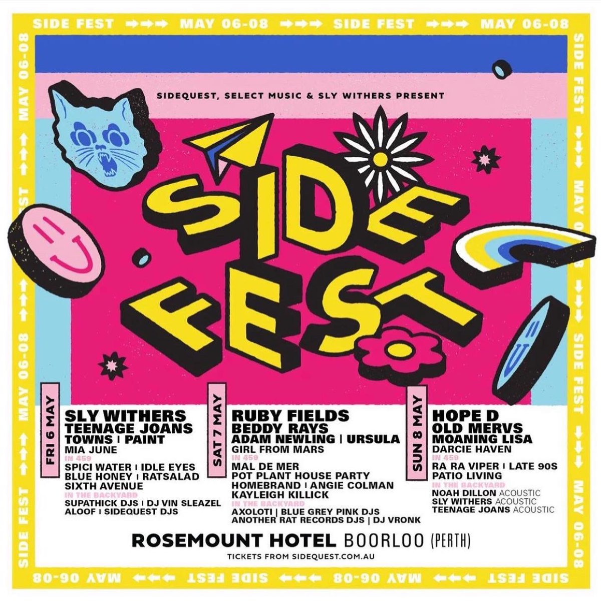 raidaartists's tweet photo. ➡️ THIS WEEKEND IN PERTH ➡️

Mal De Mer are joining an absolute stacked lineup for Side Fest! https://t.co/hY1A0qGqcp