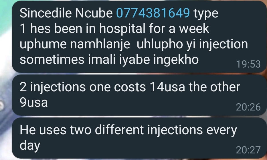 Good morning world. I'm here(on behalf of the family) asking for your assistance for one of our artists <a href="/bilaail/">@theHealingProcess</a>. He is diabetic and has been in and out of hospital for a while now. Sincedile is the mother. Please share in your spaces please🙏🏾
You can ecocash the number below 🥺