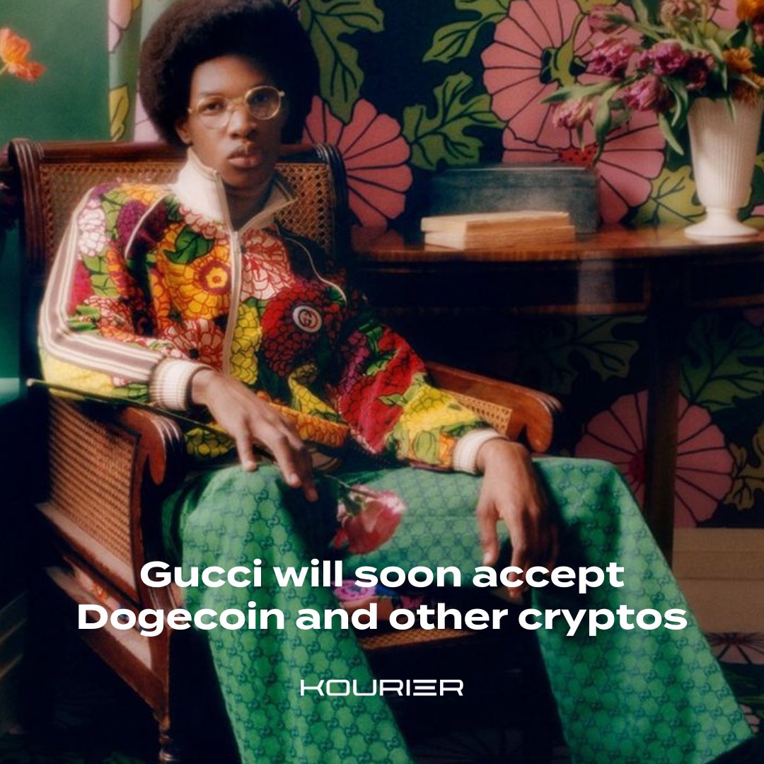 Gucci is rolling out crypto at all North American stores by the end of summer. 

Their signature Jackie handbag will cost you either $2,250 cash or 17,000 Doge.