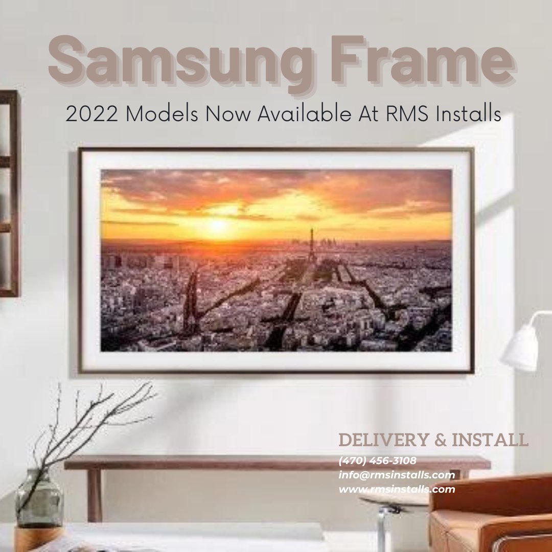RMS_Installs's tweet photo. For Mothers Day surprise your mom with the New 2022 Samsung Frame TV. Looks like a customizable Picasso,  select a frame to fit into her decor. Call us (470) 456-3108 to find out more about our delivery and installation! https://t.co/CeyAR7oemr