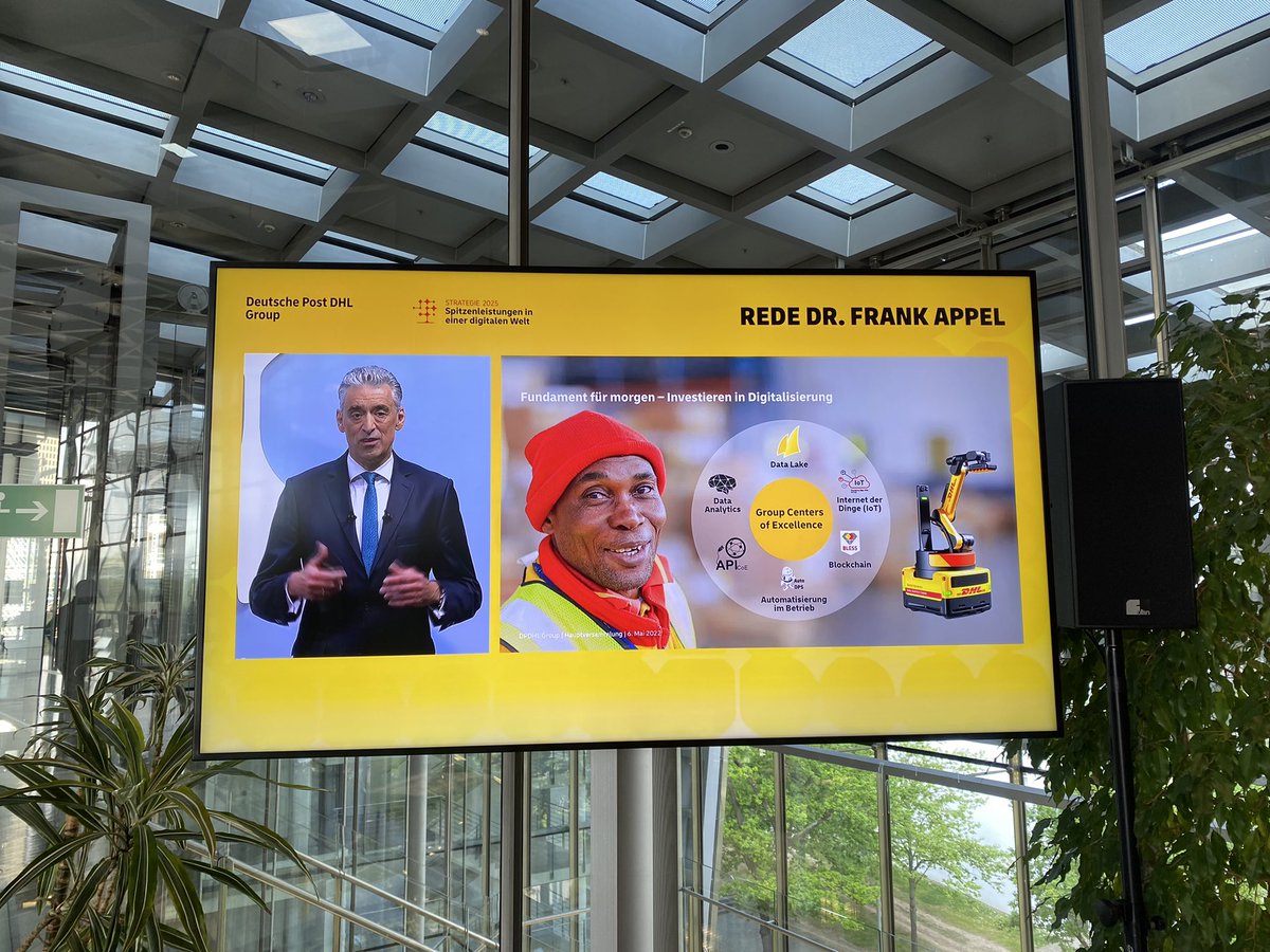 Frank Appel CEO <a href="/DeutschePostDHL/">Deutsche Post und DHL News</a> “investments in digitization will keep us prepared for the future” #HV_DPDHL