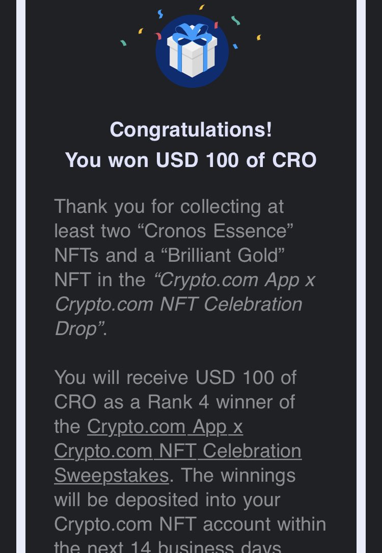 BuiBaoToan2807's tweet photo. Haha Only buy 3 Essence and enough to take Prize 4. And Yeah I won $100 in $CRO
Amazing! haha 😂 
However, I will giving this away to 1 Lucky fam! 
Todo:
1: Follow @CronosLioness @BuiBaoToan2807 
2: Like &amp; RT
3: Tags 3 frens

72H! #crofam #cro #cronos https://t.co/6kpDeGuM2S
