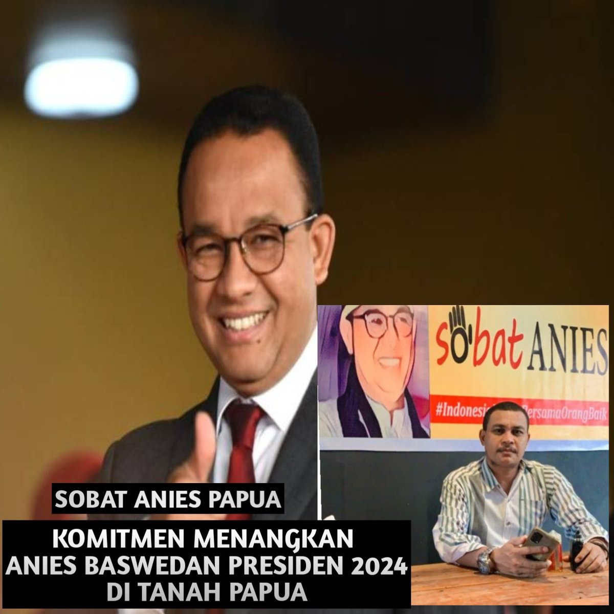 DPW sobat anies Papua komitmen menangkan anies Baswedan presiden 2024 <a href="/RikeSants/">RIKE SANTOSO✋SA ID 0000001</a> @SA__Merchandise <a href="/aniesbaswedan/">Anies Rasyid Baswedan</a>