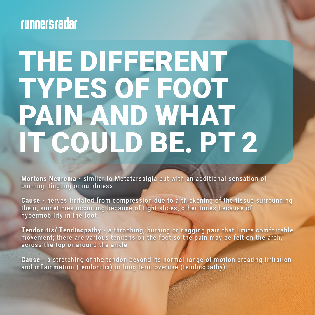 Whether it’s a sudden discomfort or a persistent dull ache, foot pain in runners is a common problem, here is our part 2 to identifying foot pain and the different causes🦶