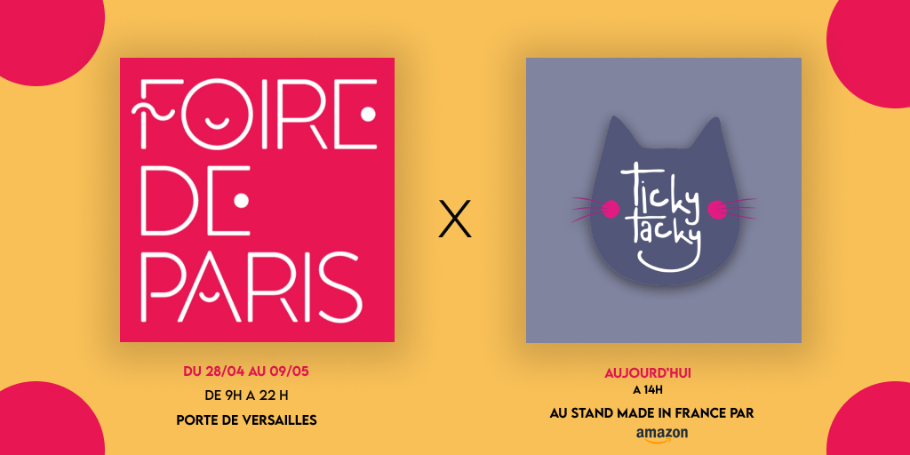 agrip2703's tweet photo. Atelier participatif avec Ticky-Tacky à la @foiredeparis à 14h ! 👇

#MadeinFrance 
#AmazonFoireDeParis 
@AmazonNewsFR https://t.co/hf9Eja0pao