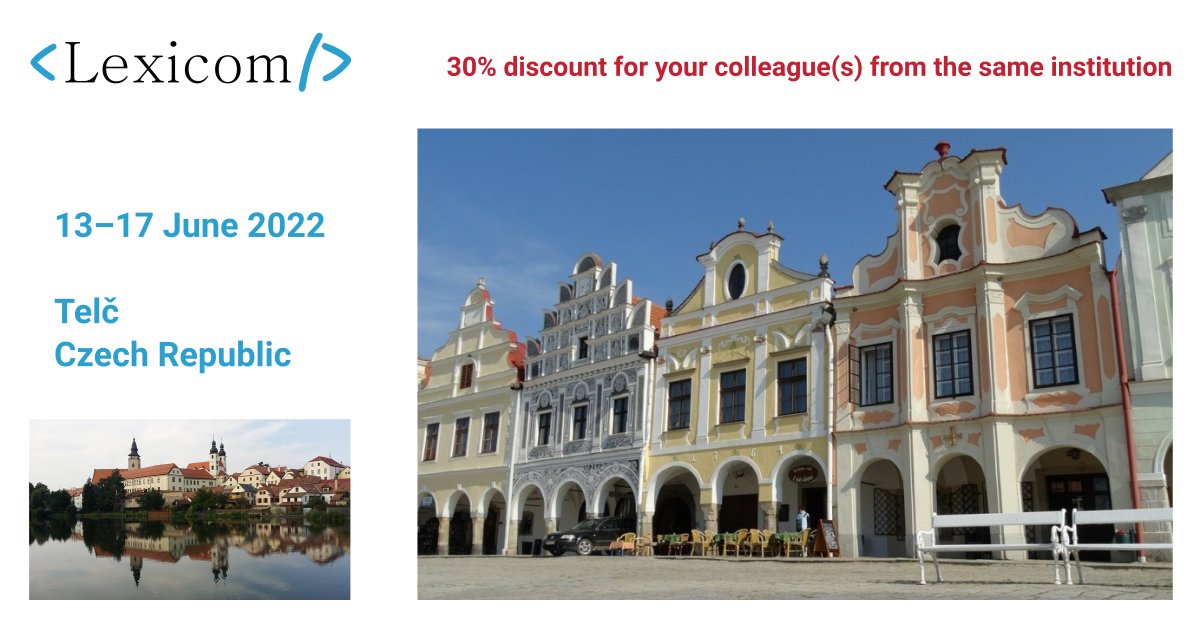 SketchEngine's tweet photo. Keep calm because it's time to study.
Apply for the Lexicom workshop in lexicography and lexical computing.
Receive a 30% discount for your colleague from the same institution or company.
https://t.co/ZacraFywV9
#lexicography #lexicalcomputing #corpuslinguistics https://t.co/gmYPIU5jyT