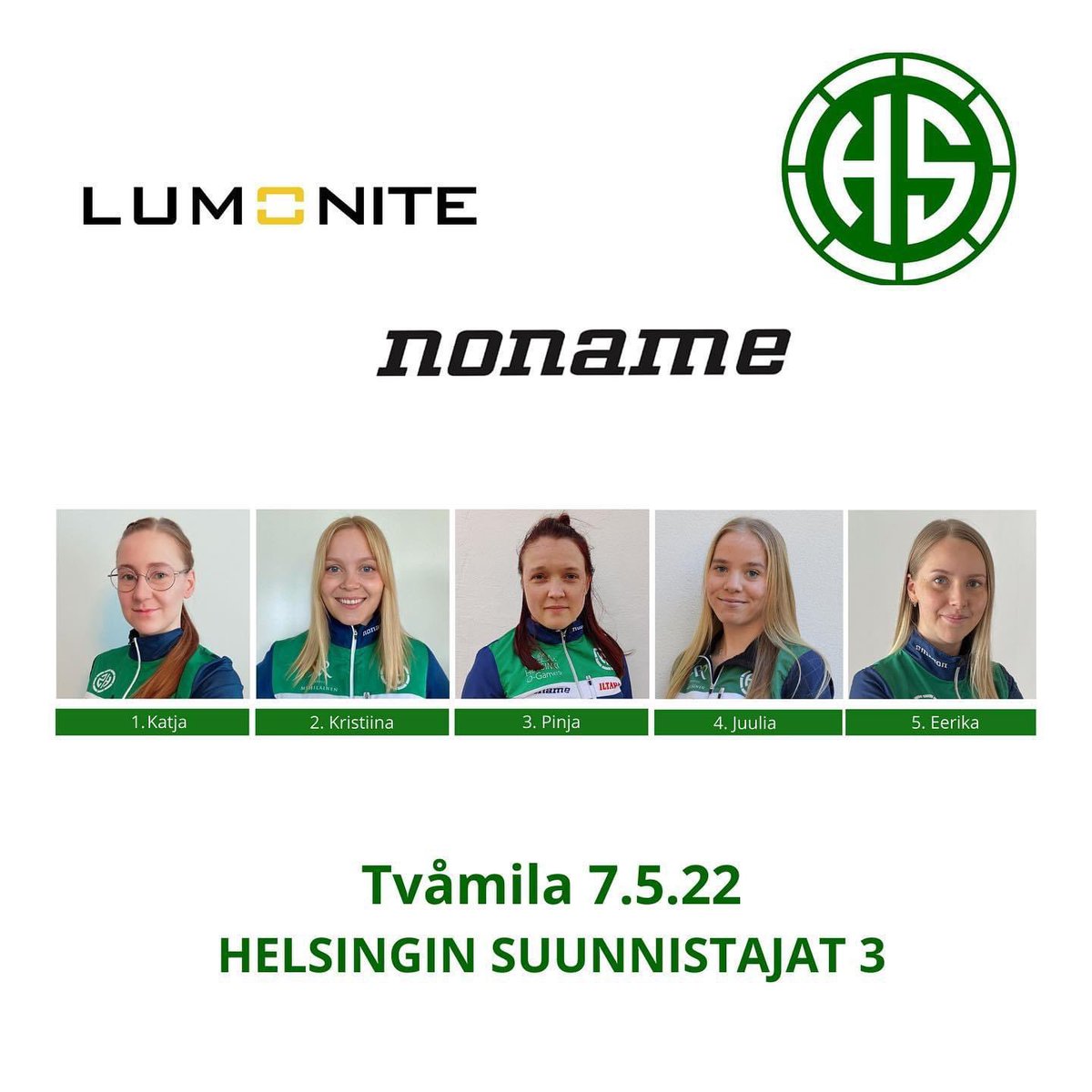 Suunnistamme Tiomilan naisten viestiin tällä ryhmällä💪 💚💙 Starttiin aikaa reilu vuorokausi!

#suunnistus #tiomila #10milafin