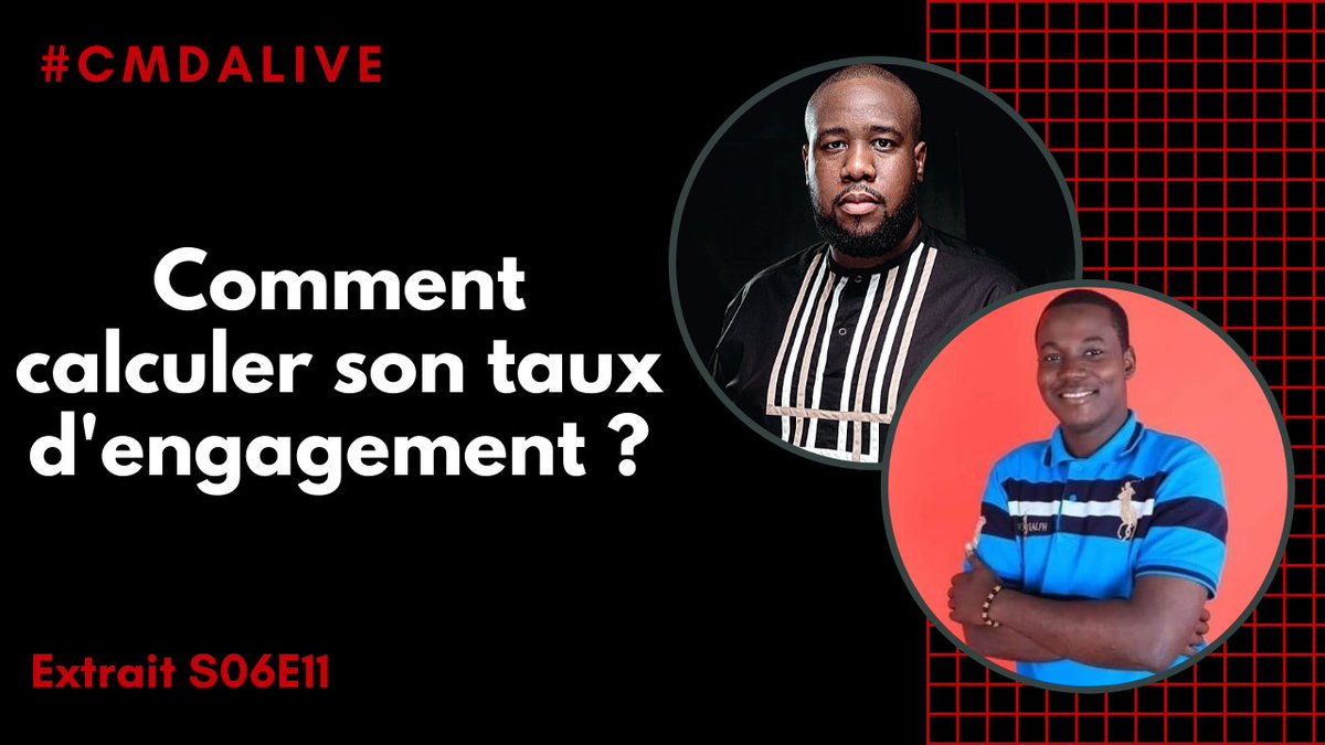chedjoukm's tweet photo. Comment calculer son taux d'engagement ?
https://t.co/0FkBaupFhs
Extrait S06E11 #CMDALive avec @LAfropreneur https://t.co/og3KjER1RF