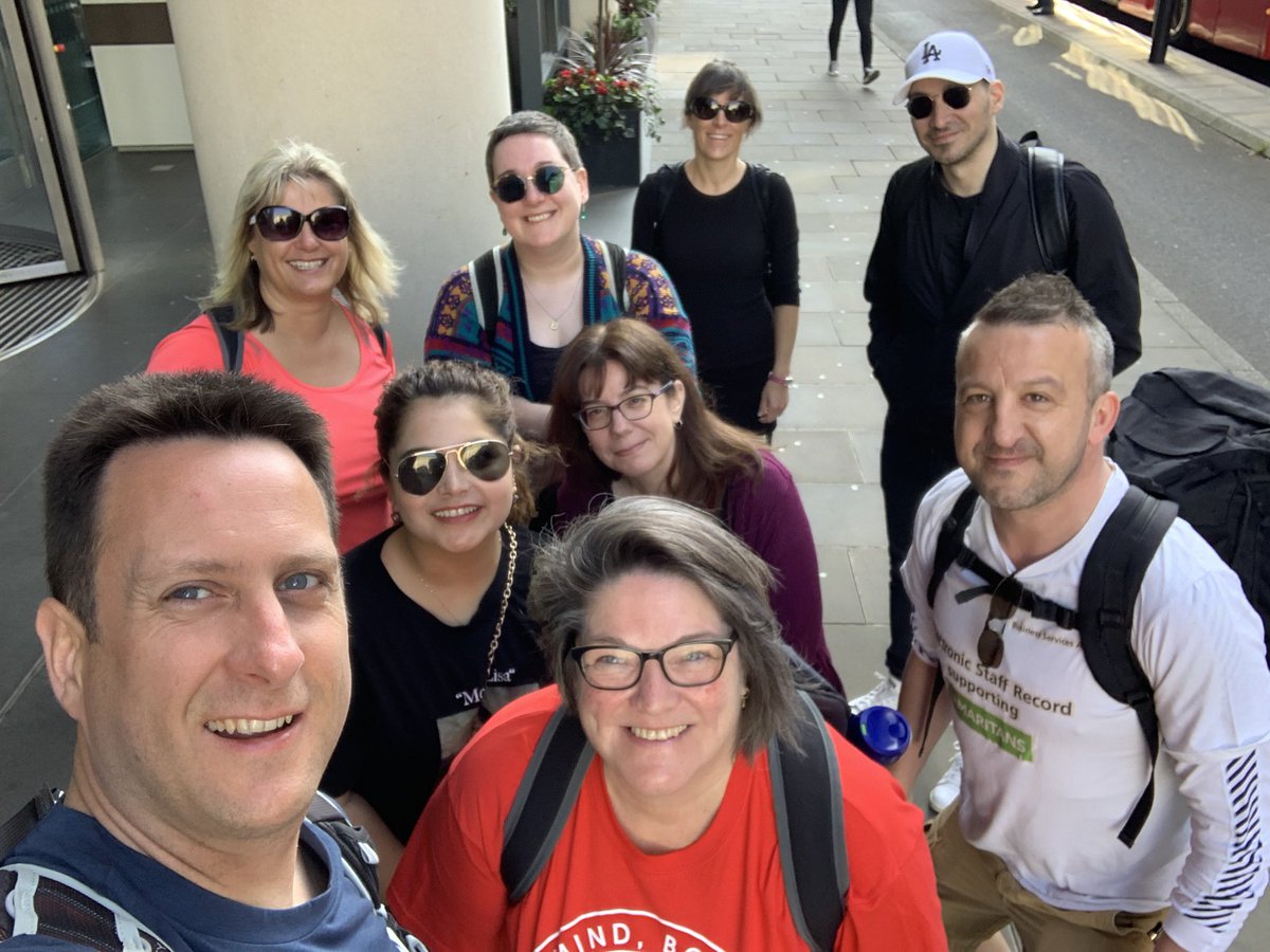 LondonESR's tweet photo. The South and London ESR Teams are undertaking a London Landmarks Half Marathon today.  We are raising money for the @Samaritans.  Donations welcome …. https://t.co/xRRh3Cnq1y  @NHSESR @NHSBSA https://t.co/wmQCiNvm3W