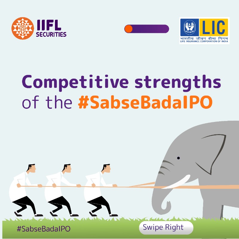 iiflcapital's tweet photo. Take a look at the competitive strengths of LIC and don’t miss out on applying  for the #SabseBadaIPO with IIFL Securities. #LIC #IIFLSecurities

To Apply Now click on the images👇
Open FREE Demat Account: https://t.co/dp9SWUZsMo
Download IIFL Markets App: https://t.co/Ef0v05OYFB