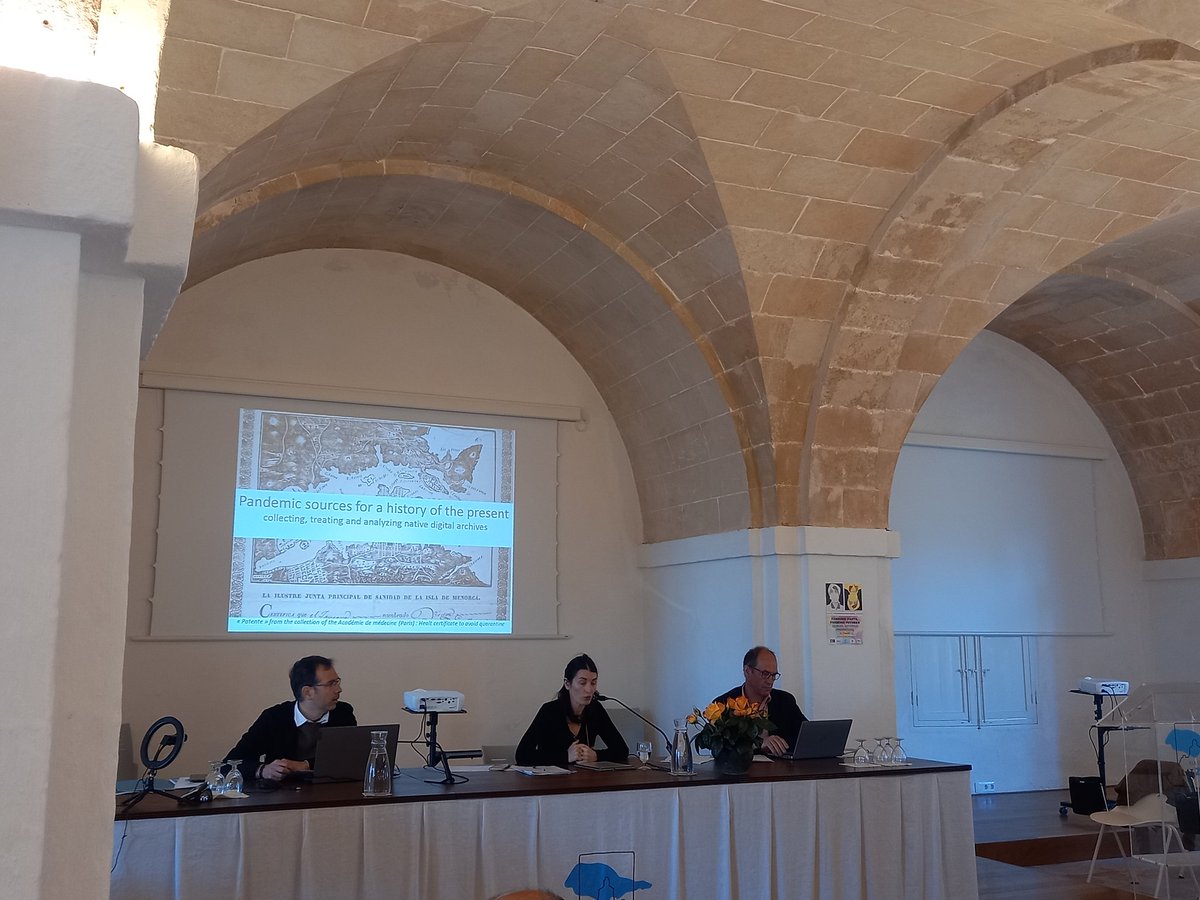 schct's tweet image. 📢Tornem a la 11th European #SpringSchool2022  al Llazaret de Maó. Els ponents convidats d&apos;avui són Christian Bonah i @FayeAlexandre4 per parlar de fonts de dades de la pandèmia per a una història del present: recollir, tractar i anàlisi de fitxers digitals natius📁💻