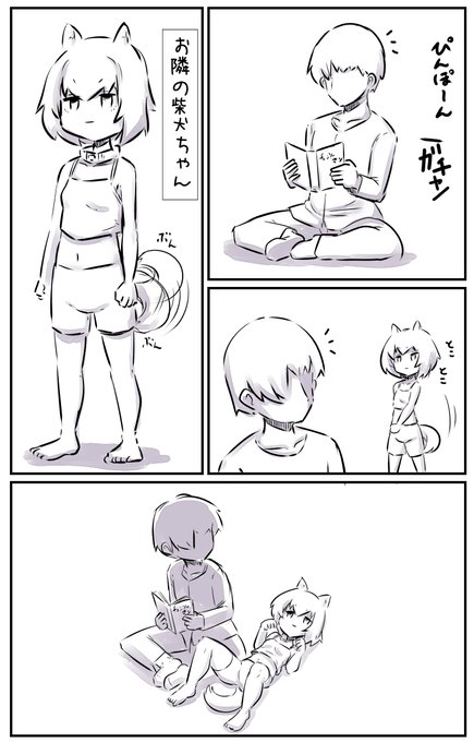 お隣に住んでる柴犬ちゃんが無言で要求してくる 