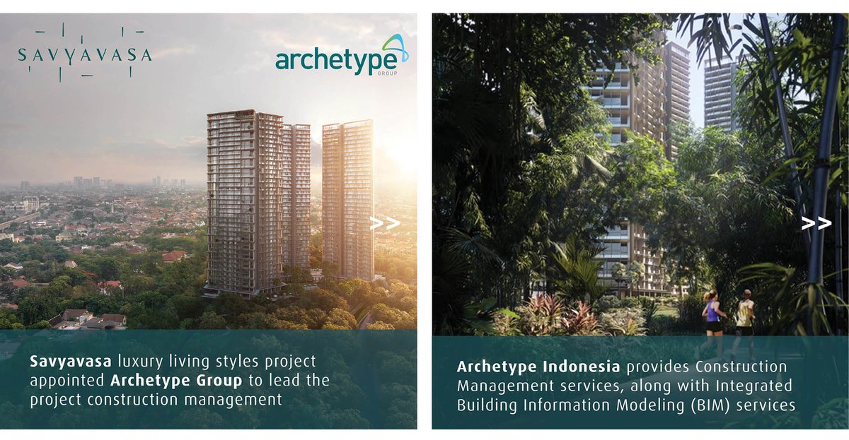 #Archetype Indonesia is proud to undertake #Savyavasa the new exceptional #luxury #residential in the south of Jakarta, Indonesia. A joint venture of Hong Kong based #SwireProperties and Indonesia’s #JSlGroup. 
#ArchetypeGroup #ShapingTomorrow  #ConstructionManagement #BIM