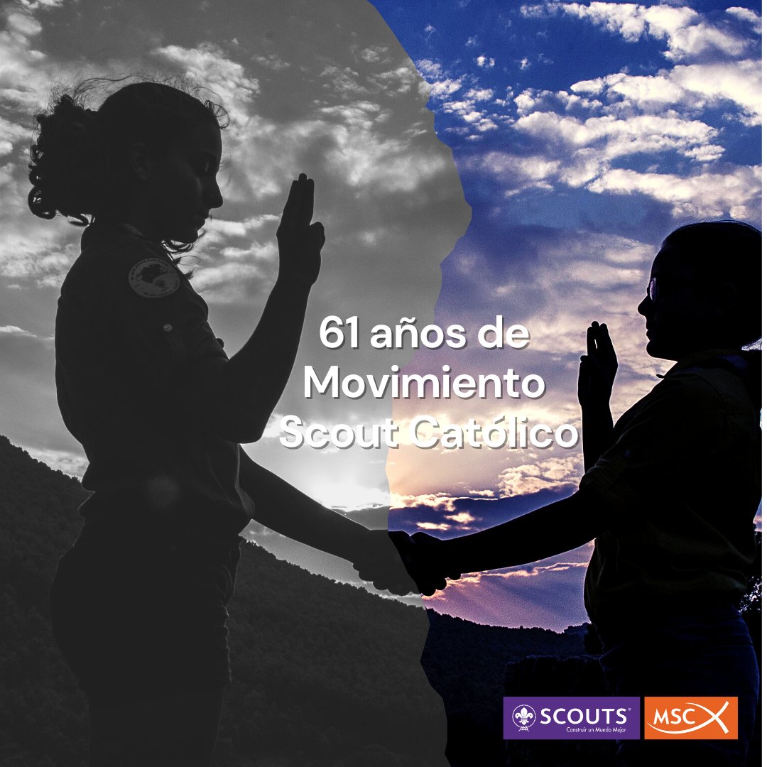scoutsmsc's tweet photo. 🎂!Estamos de cumpleaños! 
Tal día como hace 61 años nacimos como Movimiento Scout Católico. 
Felicidades a todas y todos por este aniversario.
Sigamos construyendo movimiento.

#ScoutsMSC #Scouts #ScoutsCatólicos https://t.co/0IW4Vf0EUf