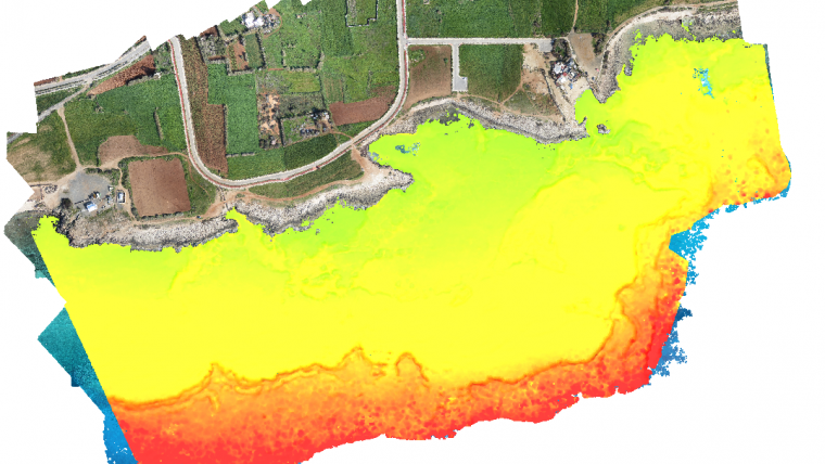 Bathymetry from UAV Imagery | A framework for mapping the seabed in shallow waters for small- and large-scale surveys using aerial imagery and machine learning to correct the geometric effects of refraction on the 3D point clouds and the imagery. hydro-international.com/content/articl…