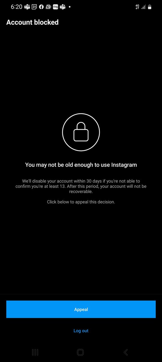 albiea's tweet photo. Thanks @instagram ... i enter my pet brisketace dob and now you're telling me my dog isnt old enough to use instagram? I cant even submit an appeal to get the account unblocked. https://t.co/Gxq6t2IOw6