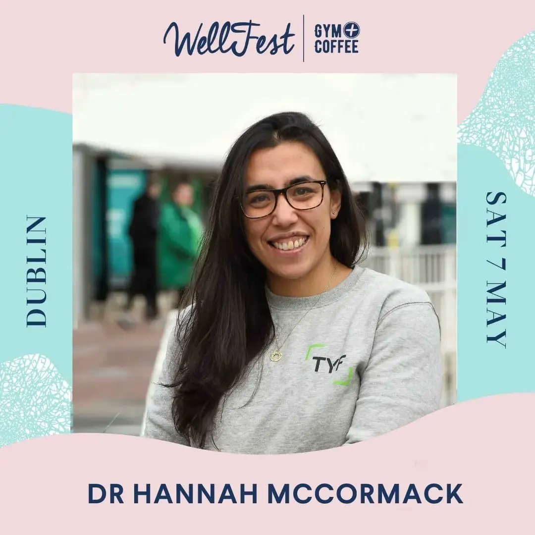 DrEmmaBurrows's tweet photo. Come say hi if you're at @WellFestIrl in association with @gympluscoffee tomorrow morning.@Dr_Hannah_McC,
@mcnuts_, @DjougangLinda
and I are on a @TYFIreland panel (10.45) We will be on the #WellTalk @fitbituk_ireland stage chatting support networks, gratitude, reflections & more https://t.co/dbUQ1GHJC7