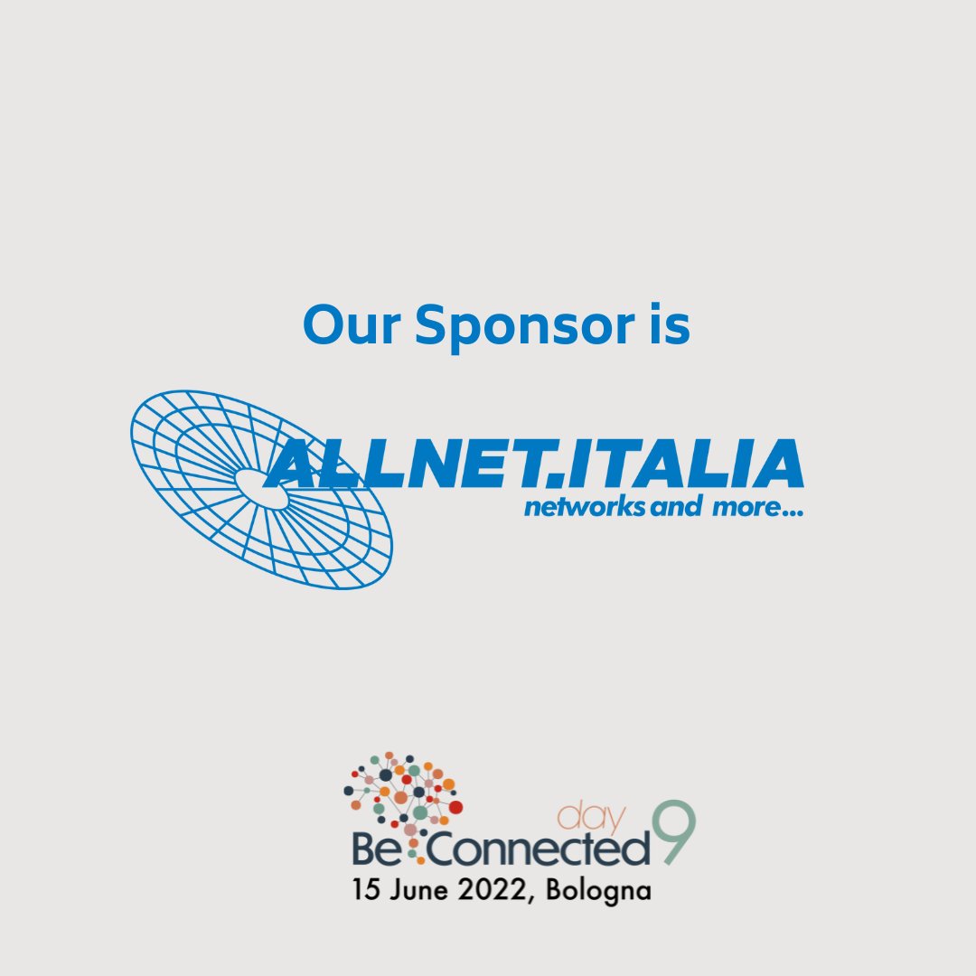 BeConnectedday's tweet photo. #allnetitalia è uno sponsor di #beconnected day 9 mer 15.6.22 al #cubounipol di #bologna. Benvenuti! Azienda top di prodotti innovativi e inclusivi per la #digitaltransformation e #hybridwork. Prenota subito e vieni in presenza! https://t.co/VSLHRdypVD #bcd9 https://t.co/o8av9Cgmlz
