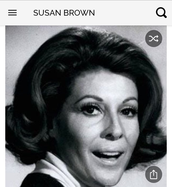 Happy birthday to this great actress.  Happy birthday to Susan Brown 