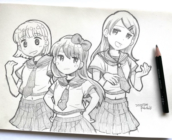 通話中のらくがき 創作女子です。 