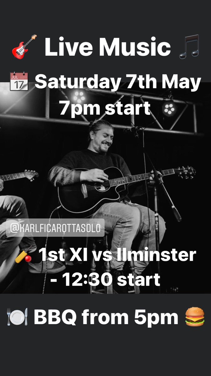 Midsomer Norton CC (@midnortoncc) on Twitter photo π League cricket is back!
The 1st XI host <a href="/Ilminstercc/">IlminsterCC</a> at Withies Lane on the opening day of the season!
πΈ We have live music in the form of <a href="/KFicarotta/">Karl Ficarotta</a> from 7pm
π The BBQ will be fired up from 5pm, so come on down to the best beer garden in Norton and have a beer or two π» π League cricket is back!
The 1st XI host <a href="/Ilminstercc/">IlminsterCC</a> at Withies Lane on the opening day of the season!
πΈ We have live music in the form of <a href="/KFicarotta/">Karl Ficarotta</a> from 7pm
π The BBQ will be fired up from 5pm, so come on down to the best beer garden in Norton and have a beer or two π»