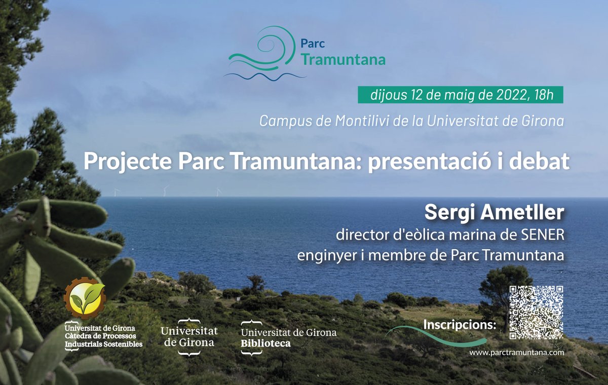 ParcTramuntana's tweet photo. La setmana vinent serem a la @univgirona! 🙌

@sergi_ametller, membre de l'equip #ParcTramuntana, presentarà la jornada "Projecte Parc Tramuntana. Presentació i debat" al Campus de Montilivi

🗓 Dijous 12 maig
🕔 18h

Inscriu-te 👉https://t.co/ckLQKXjTIZ

@UdGBiblioteca @CPIS_udg https://t.co/buRiVgPnNH