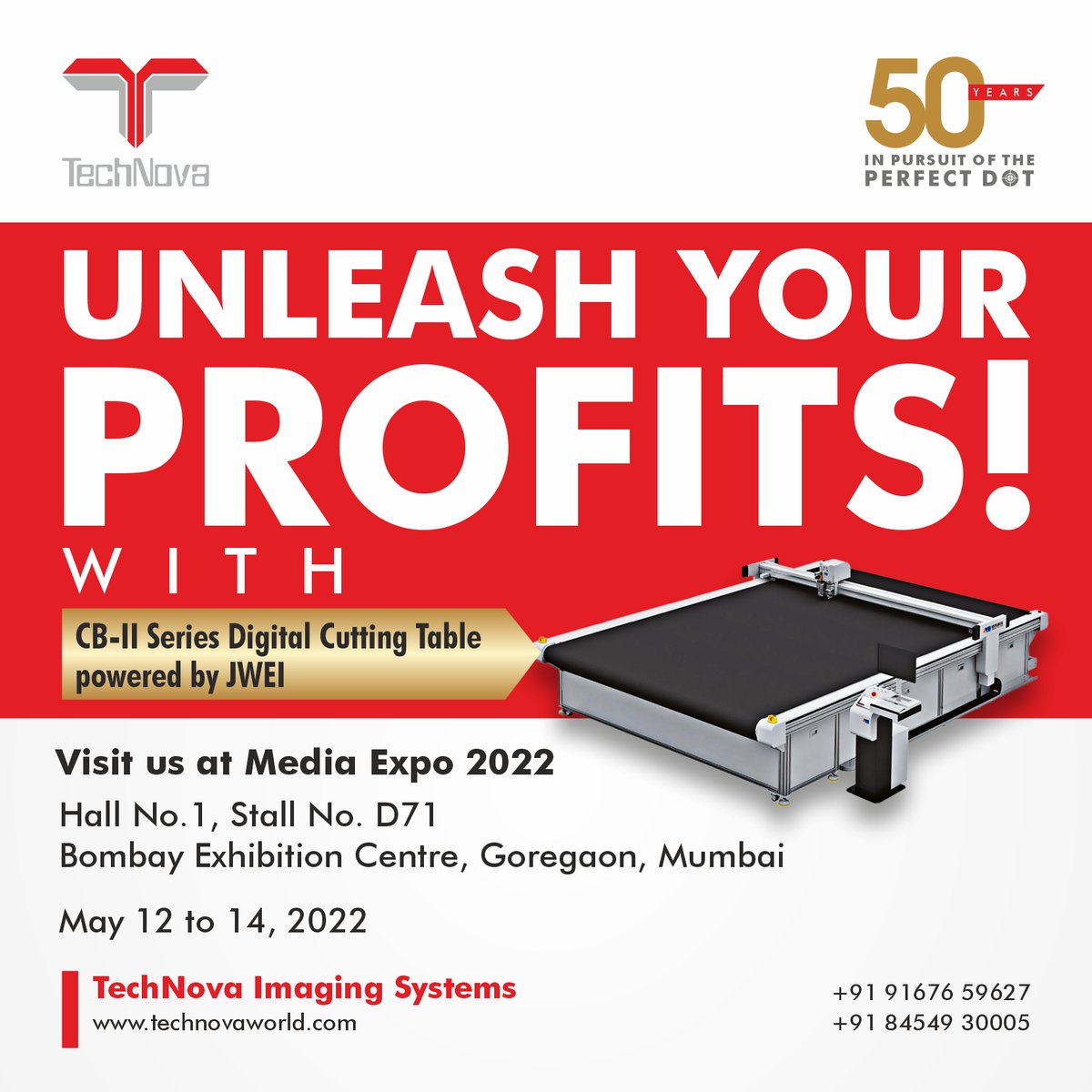 TechNovaWorld's tweet photo. TechNova @ MediaExpo 2022
Unleash your profits! π°πΉβ¨
#mediaexpo #digitalprinting #digitalprintmedia #signandgraphics #signage #largeformat #JWEI #cuttingtable #technova https://t.co/SobN8hOijb
