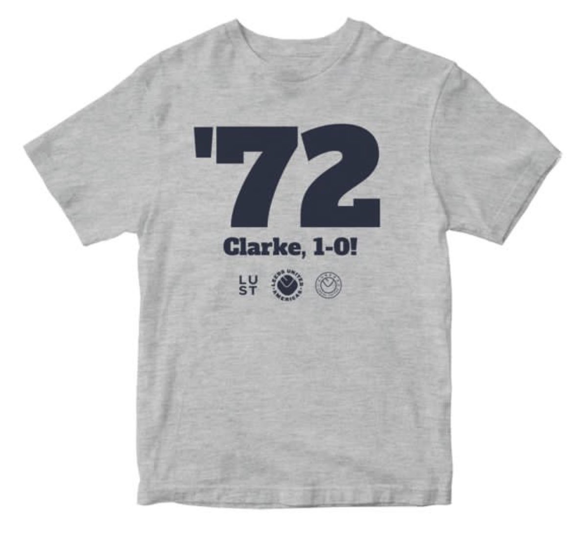 lufctrust's tweet image. In celebration of the 5️⃣0️⃣th anniversary, we’ve partnered with @luscos and @luamericas to sell these limited edition T-shirts! On sale from Sunday! Watch this space for the link. 🏆