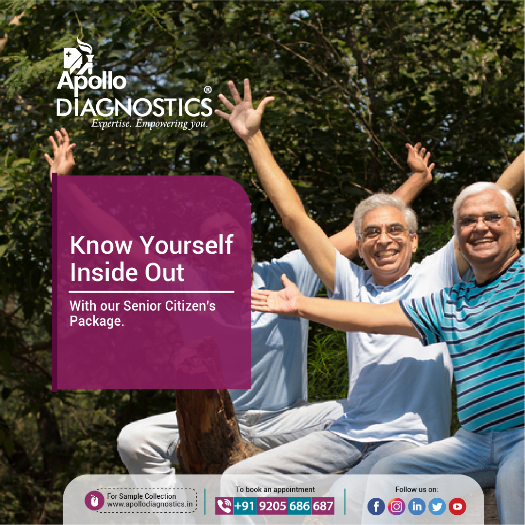 apollodiag's tweet photo. Donβt leave any stones unturned when it comes to your wellbeing. Get a complete report on your health status with our Senior Citizen Package.
Book your appointment here:- https://t.co/ww95X5WHnM
#TestWithTheBest #SafeWithApollo #HomeCollection #ApolloDiagnostics #Apollo https://t.co/87y0jyGY1N