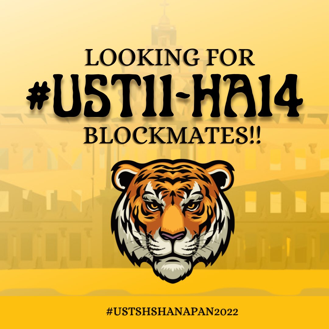 mariel_cando's tweet photo. Calling our fellow UST HA freshies!! Isang rawr naman jan!! But donโt worry we donโt bite ๐ฏ๐
Kidding aside, are you also from 11-HA 14? If so, leave us a dm so we can add you in our GC for the next S.Y!
P.S. Baka nasa 11-HA 14 na ang the 1 4 U๐ซถ
#USTSHSHANAPAN2022
#USTHA https://t.co/0s0XdK0fFS