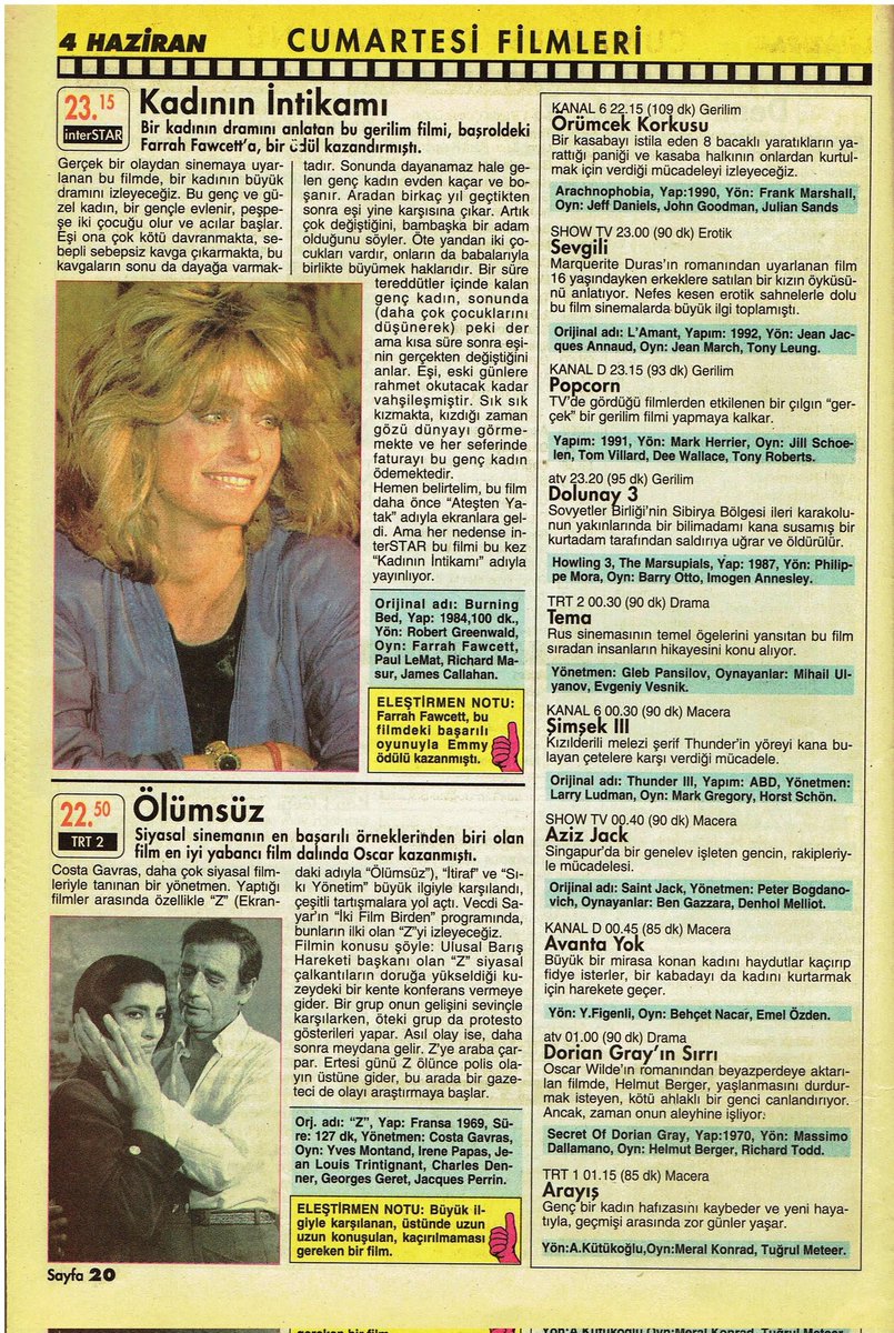Mehmetcan198's tweet photo. @SilverAgeTV #CharliesAngels #ÇarlininMelekleri #FarrahFawcett #Haziran #1994yılı #BurningBed #Kadınınİntikamı #YvesMontand #İriniPapas #IrenePapas @MehmetE29796180 @Yasemin70619829 @tchulya80 @NostaljiTV_ https://t.co/bDvlbLzuwH
