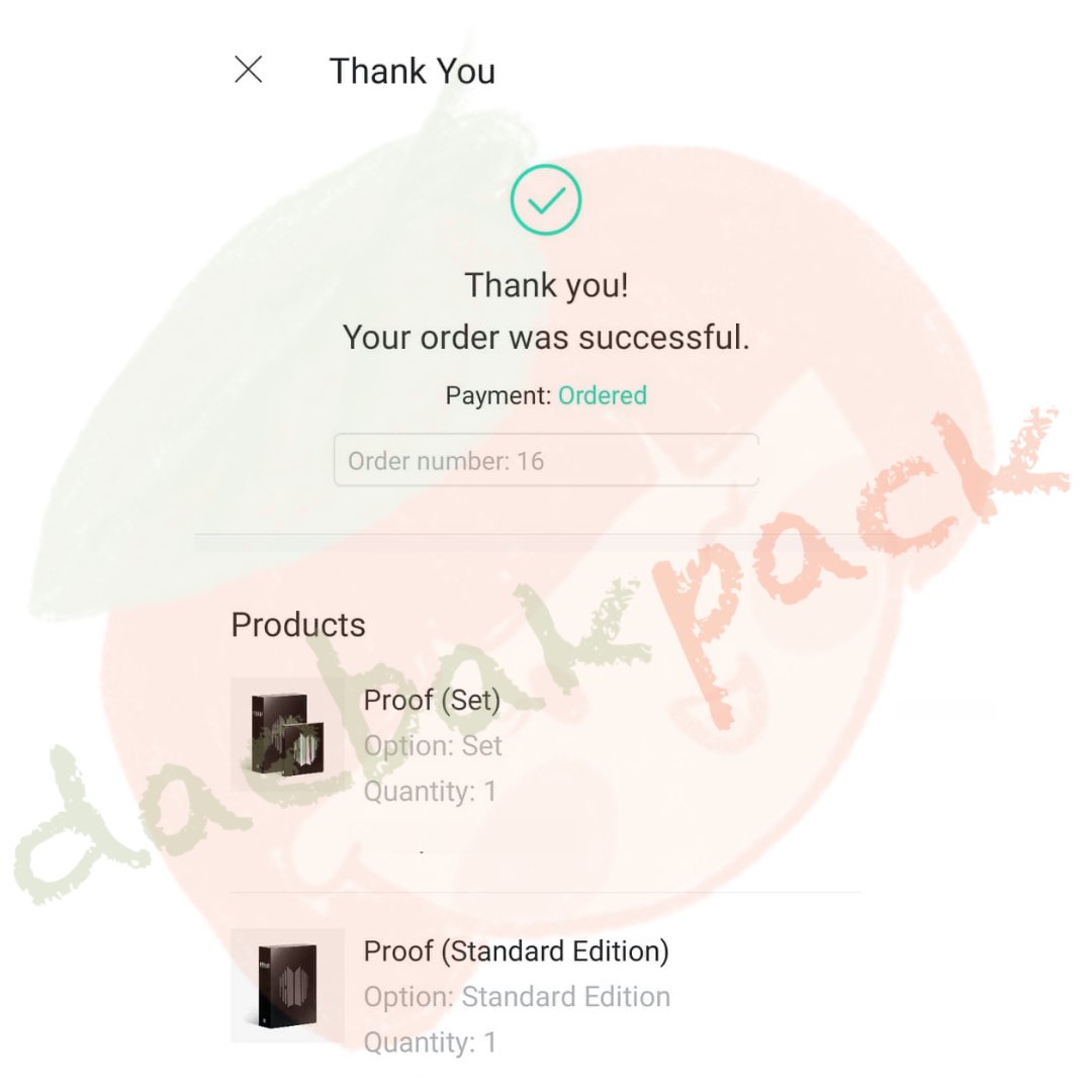 daebakpackph's tweet photo. 💳Secured Items from BTS Proof Anthology Album Pre-order
#daebakpackphOrderUpdates
DM us lang sa mga gusto pa humabol. ☺️💜 https://t.co/EwqMRPa51B