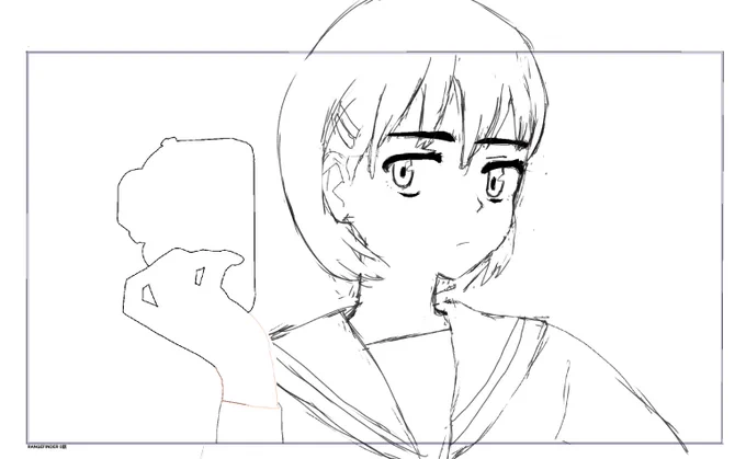 ラフの方が可愛かった気もする 