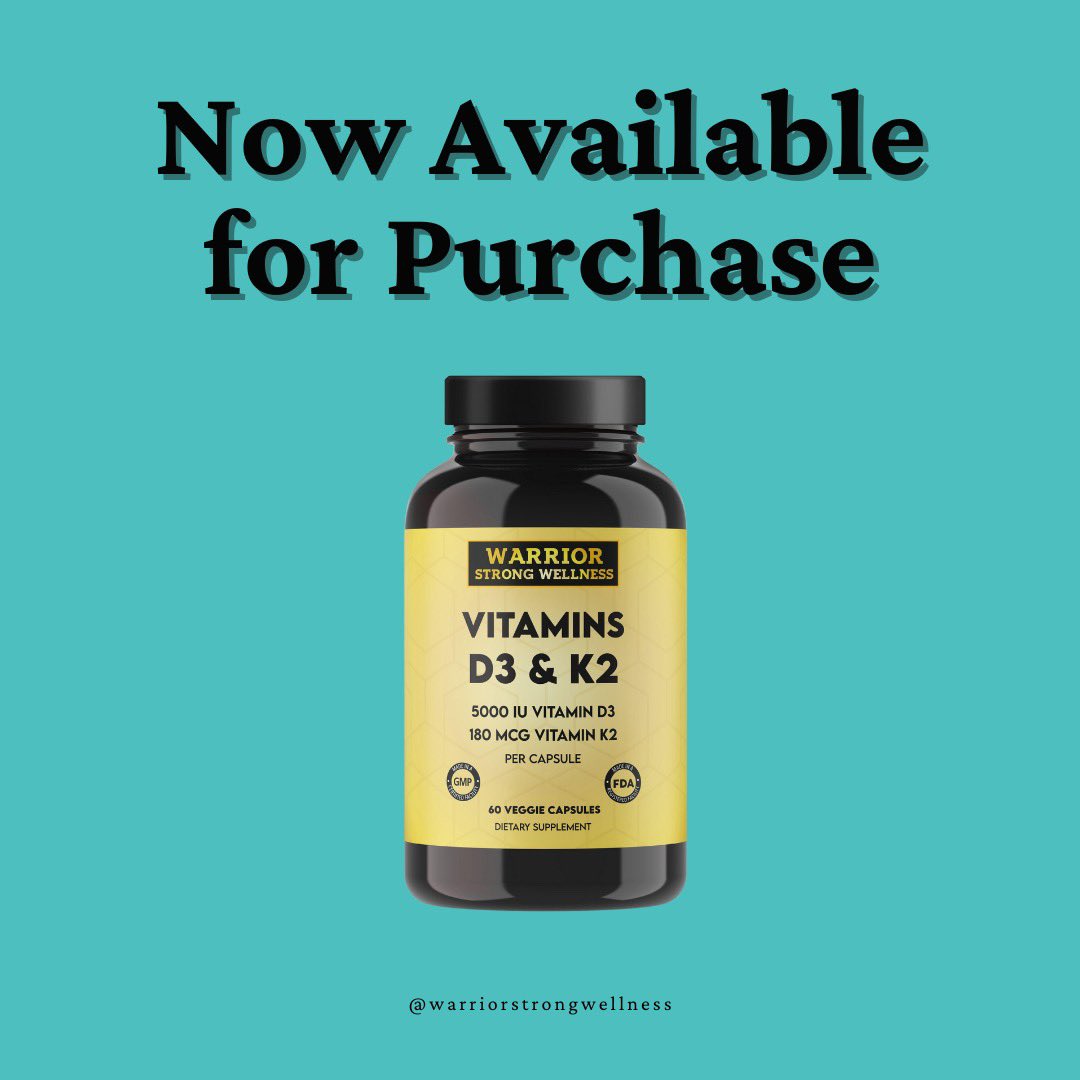 warriorstrong5's tweet photo. Our newest product is here! 👏🏻🔥
https://t.co/OQ6Vovkk0v #warriorstrongwellness #D3K2 https://t.co/1tRIWdNIyN