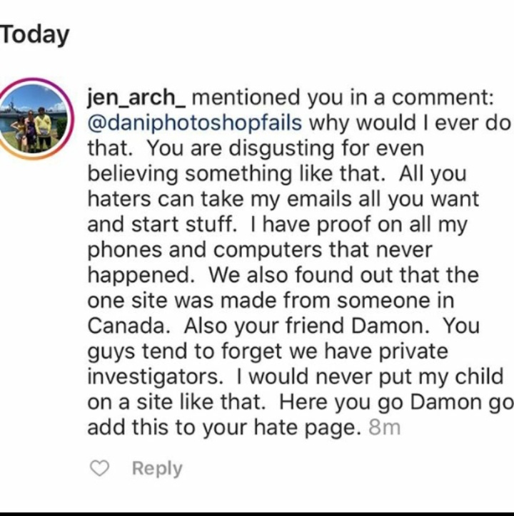 danicohnsdiary's tweet photo. You're funny Jen 😄 2 years later and you still haven't admitted any of your past sandals. We can say You're child has a problematic career but who's the one that's exploiting her ? You Jennifer Archambault ! @jenarch3. You're the one that wants to sexually exploit your own child https://t.co/1CWQALsGAt