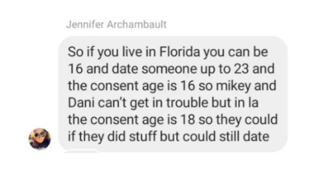 danicohnsdiary's tweet photo. This is a validation from a tiktoker mother who agrees a 16 year old should be dating 23 year olds. Yall that's sick. I'm 26 and don't flaunt over anyone under 21 but hey that's the twisted pedophilia @jenarch3 is https://t.co/FfQBsBXtAo