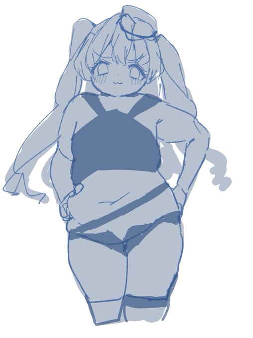 頼まれないと滅多に描かないレベルのほそさ 