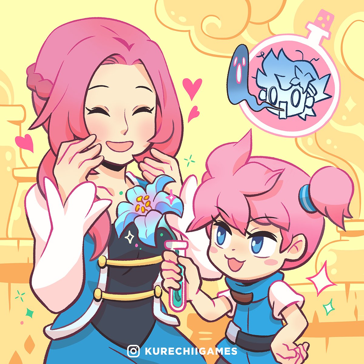 kurechii's tweet photo. Lily made a magical flower for #MothersDay. It's just as sweet as her! Susanna sure looks happy!💕

Whether you are a mother, or a maternal figure to someone, we wish you a very Happy Mother’s Day!🥰

#Kurechii #Postknight2 #PostknightSusanna #PostknightLily #illustration https://t.co/8xMVg131RH