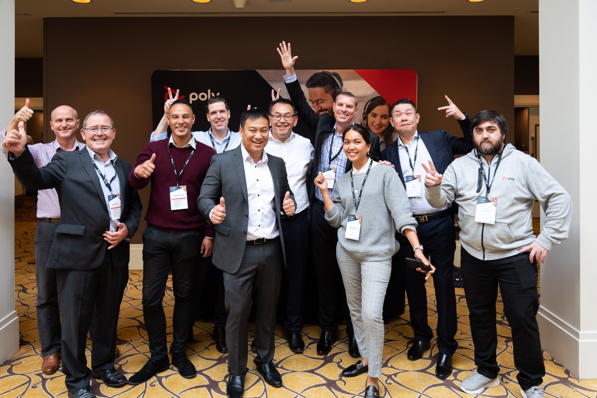 PolyCompanyAPAC's tweet photo. Always a joy to meet our partners and customers! Thank you Canberra for another wonderful #PolyLive22 event. Hope everyone had a great time like we did too.
Is Canberra our last #PolyLive stop? Stay tuned! 😉 https://t.co/tJvLuFePec