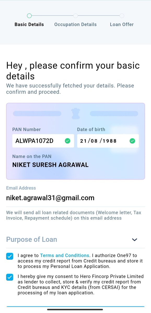 Niks_Niket's tweet photo. @paytmbankcare @vijayshekhar when I apply for the loan you are showing my true PAN details (check attachment) and for kyc you are saying information not match https://t.co/a6JhAZloIR