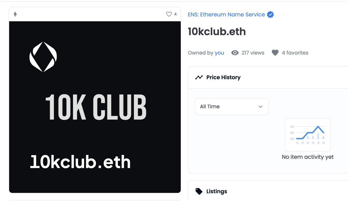 We want to give a huge THANK YOU to <a href="/6939eth/">6939 - find me at greyhame_eth</a> and the ensCollective @ensdao_xyz for donating the 10kClub.eth domain to our community. They could have easily sold it but they wanted to do right by the 10K community. Much respect 🤝 Now we buidl.