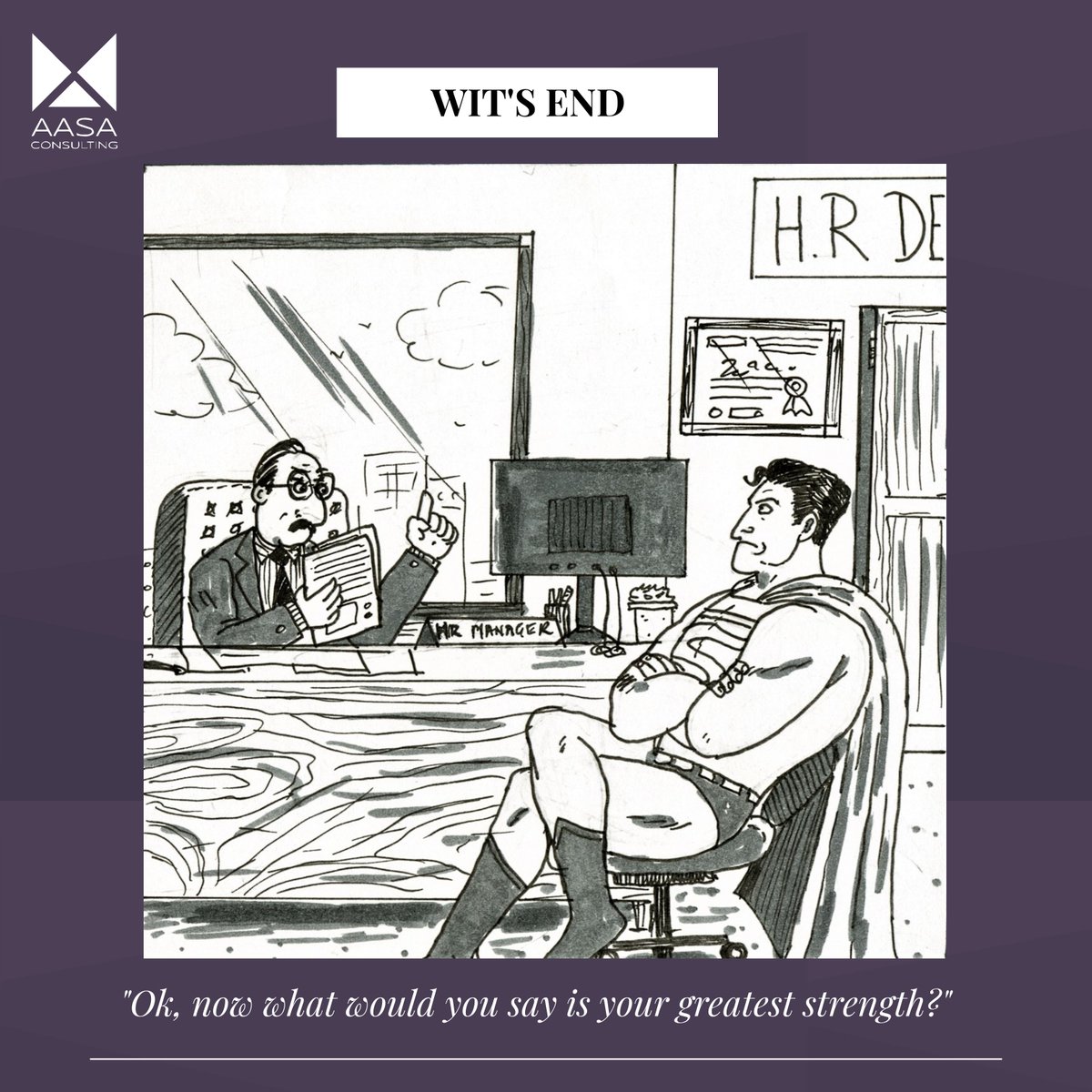 ConsultingAasa's tweet photo. Sometimes job interviewers can really miss the big picture! Read more insights in our new issue of The Outlier: https://t.co/PJTrUO9Bx0

#aasaconsulting #managementconsulting #newsletter #funny #comic #jobsearch #interview https://t.co/qkdqaWmoyf