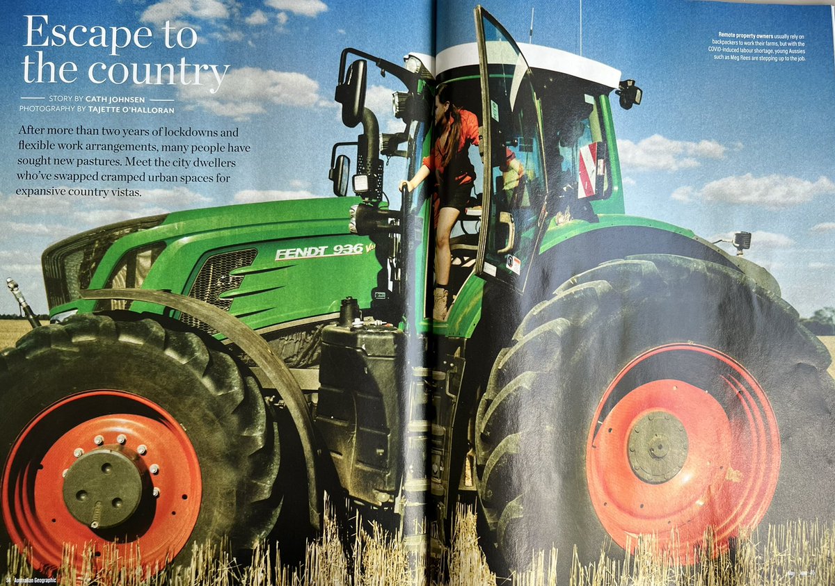 cath_johnsen's tweet photo. My latest for Australian Geographic magazine (May/June issue out now). I’m so pleased with how my 10 page piece came together! #escapetothecountry #treechange #australiangeographic https://t.co/EyM6HqHzCD