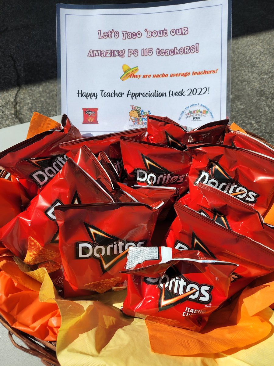 PS115QPTA's tweet photo. Teacher appreciation week Day 3 - Let's Taco 'bout our Amazing PS115Q Teachers!🌮🤩#ps115qpta 2022Teacher Appreciation Week https://t.co/8qI81j9Y6w