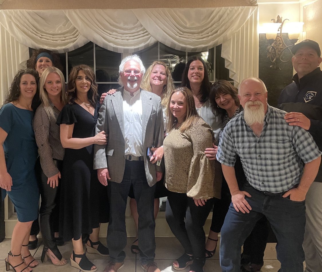 nrosa1310's tweet photo. Sped family celebrating Rob Beale’s retirement dinner at the Aqua Turf. Platt Panther for life!! We ❤️you Rob!! https://t.co/aZV71UvCyX