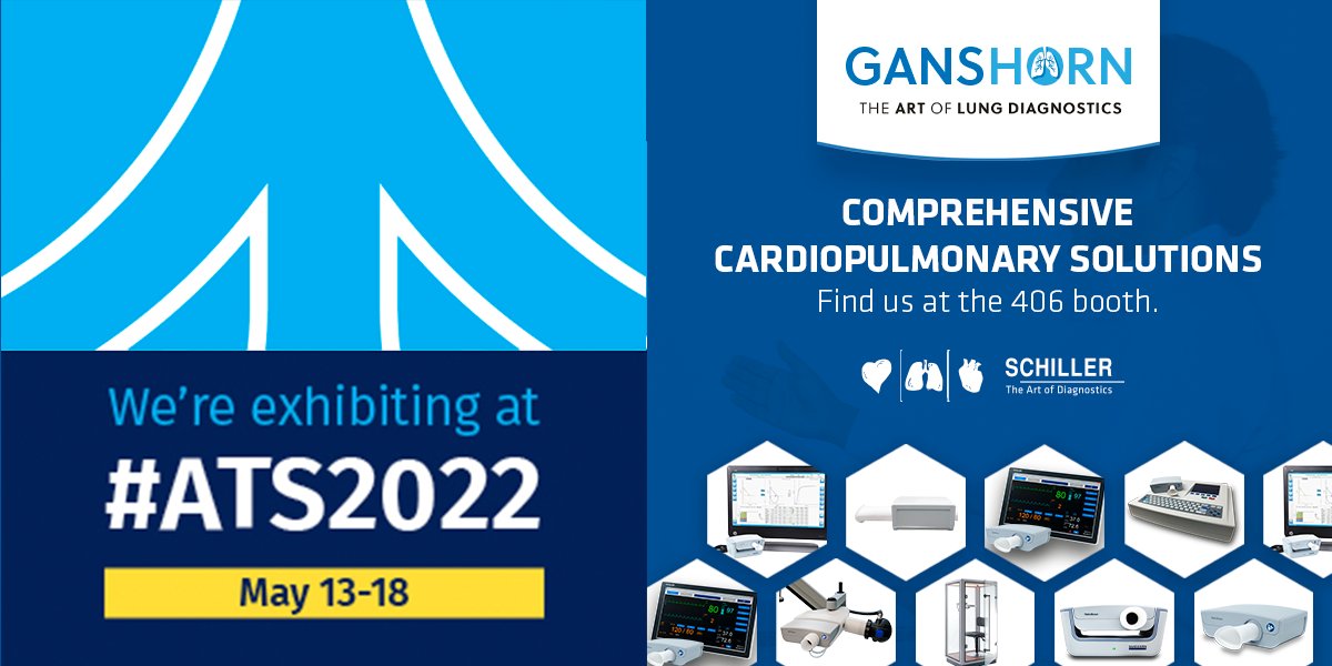 USASchiller's tweet photo. Are you interested in knowing about our latest cardiopulmonary technologies? 
Meet us at the ATS 2022!  Find us at the 406 booth.

#ATS2022 #SCHILLER #Pulmonary https://t.co/Y5S7hydB3o