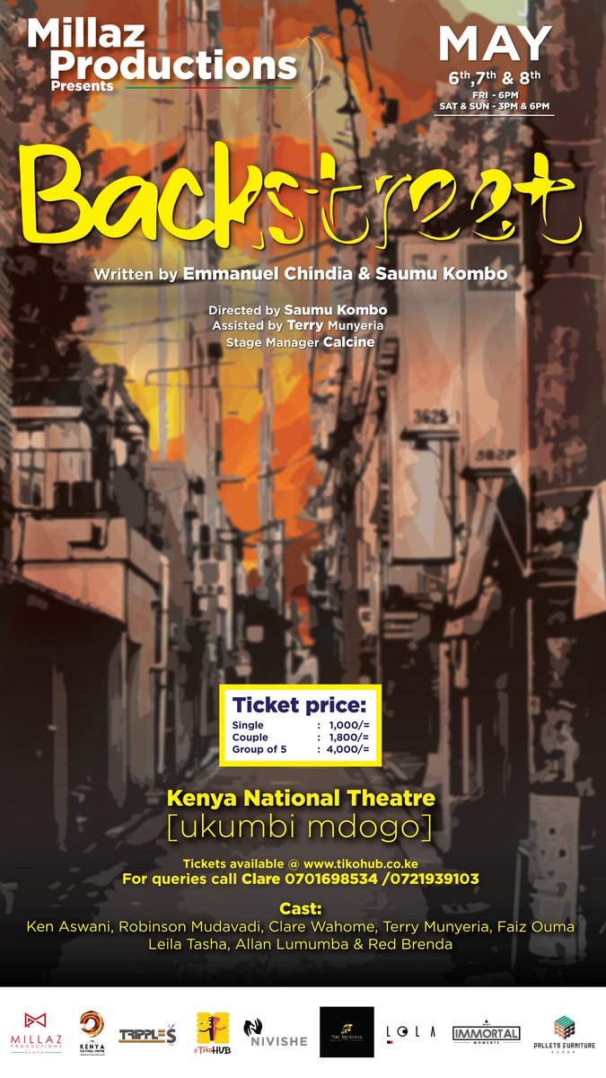 This weekend we will be chilling with the big boys from the Kenyan Theatre Industry!🔥 These talented batch of actros from @millazproductionsken have a play this weekend. We promise you fun, value and the motivation you need for this Month! Visit our website for tickets.